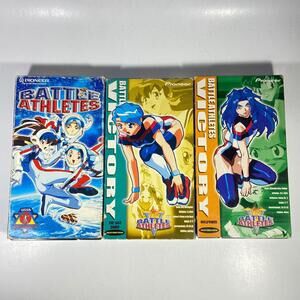 Pioneer Battle Athletes & Battle Athletes Victory Anime VHS Lot Of 3
